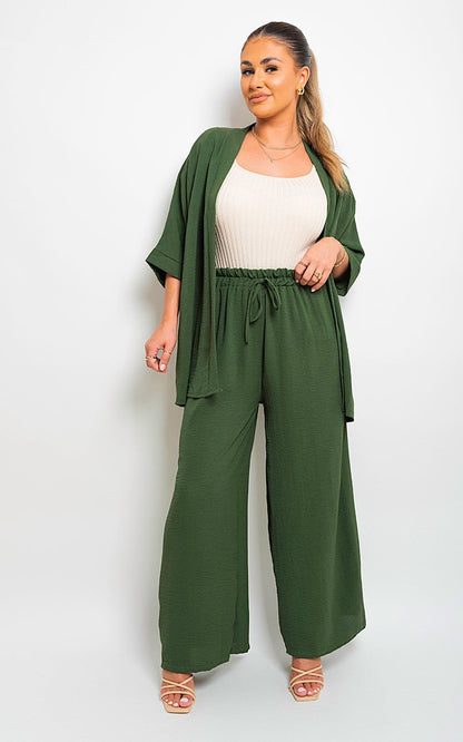 She Wears Glory™ Drawstring Gathered Waist Wide Leg Trouser