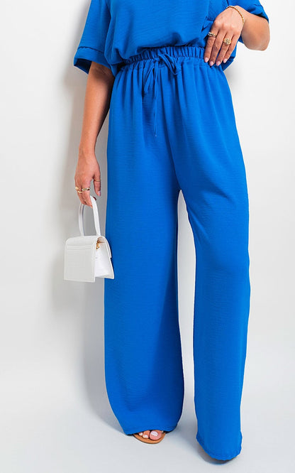 She Wears Glory™ Drawstring Gathered Waist Wide Leg Trouser