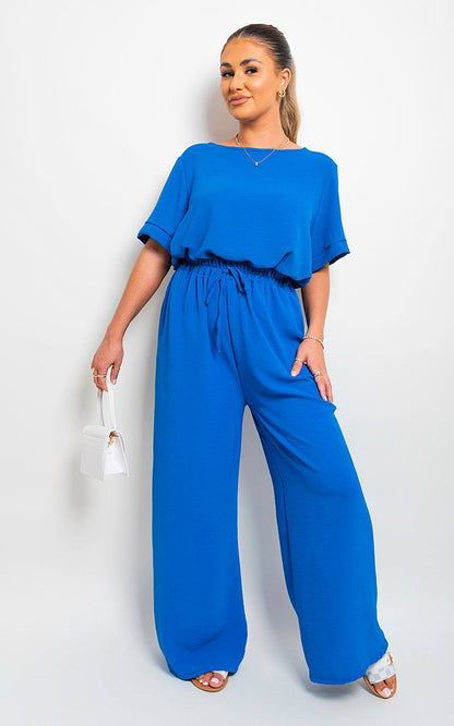 She Wears Glory™ Drawstring Gathered Waist Wide Leg Trouser