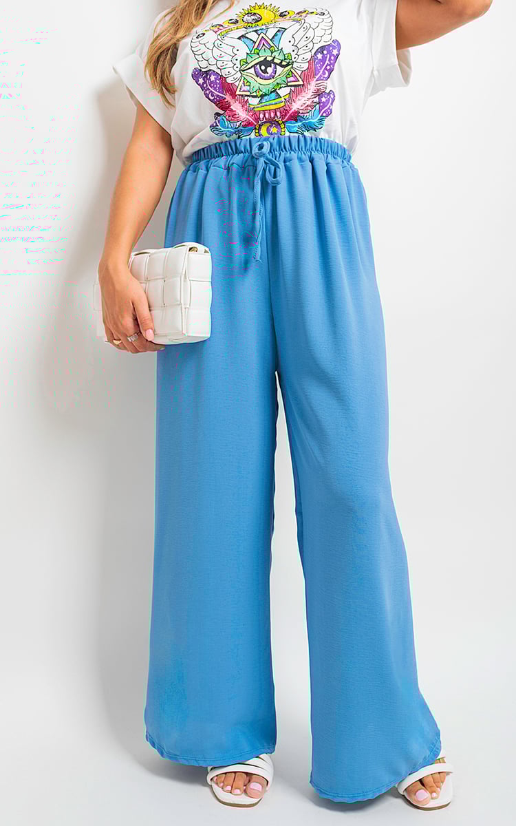 She Wears Glory™ Drawstring Gathered Waist Wide Leg Trouser