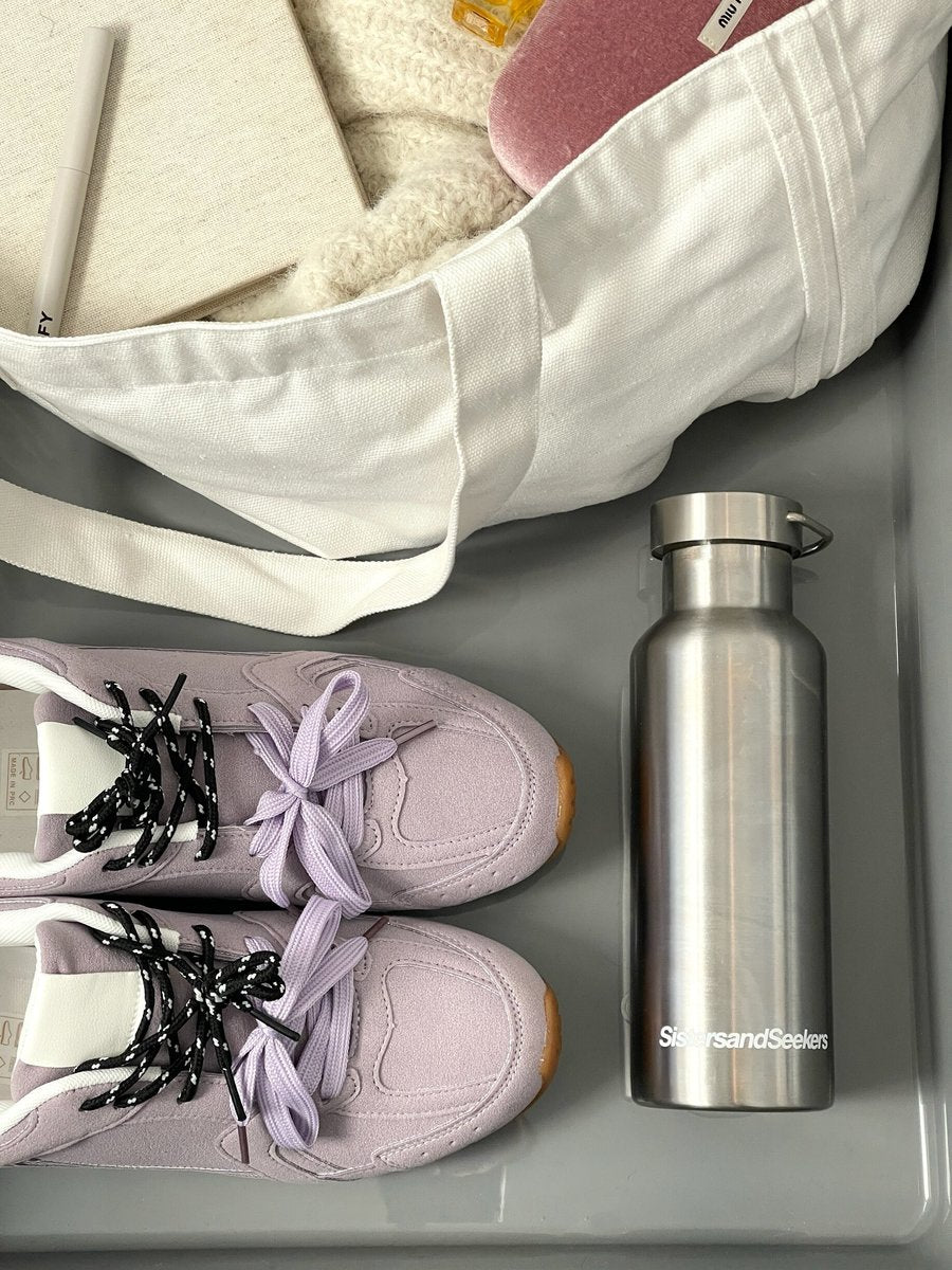 Double Contrast Lace Up Flat Trainers - She Wears Glory Beverly Hills