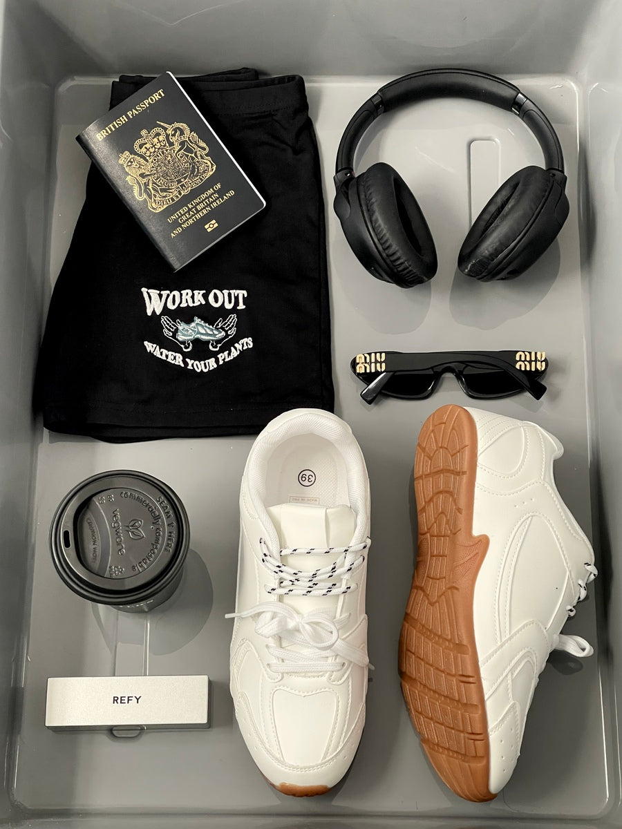 Double Contrast Lace Up Flat Trainers - She Wears Glory Beverly Hills