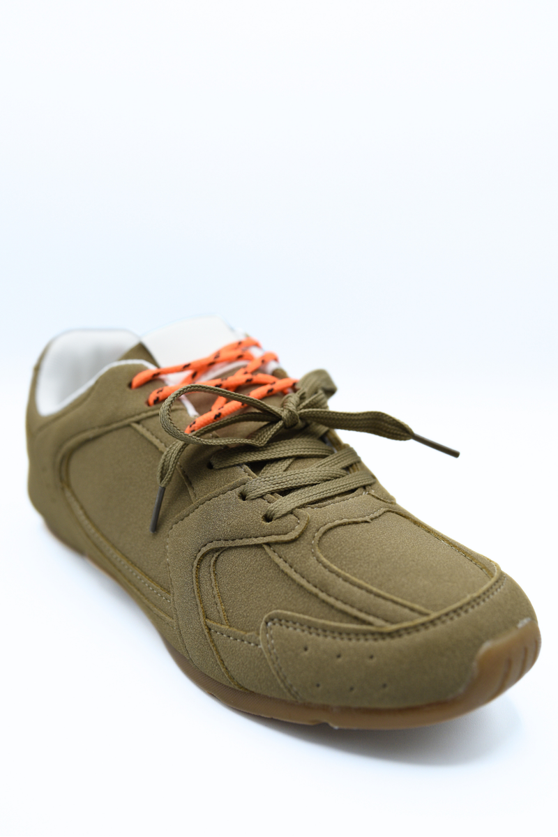 Double Contrast Lace Up Flat Trainers - She Wears Glory Beverly Hills