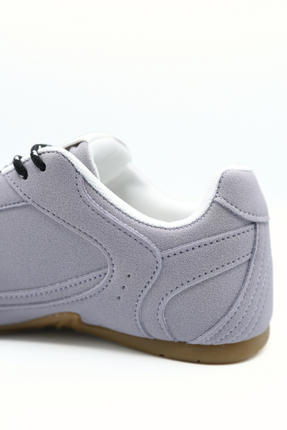 Double Contrast Lace Up Flat Trainers - She Wears Glory Beverly Hills