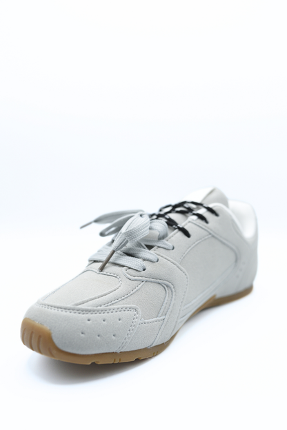 Double Contrast Lace Up Flat Trainers - She Wears Glory Beverly Hills