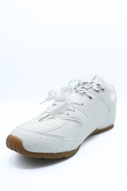 Double Contrast Lace Up Flat Trainers - She Wears Glory Beverly Hills