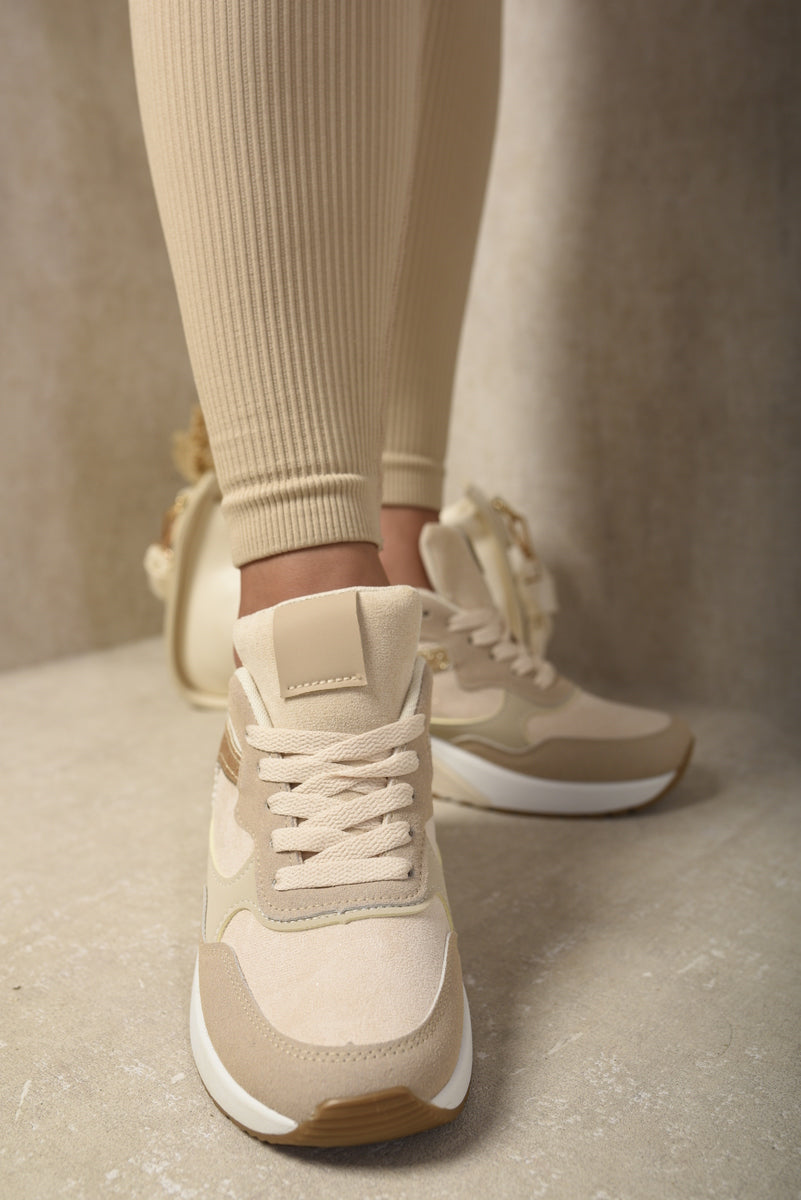 She Wears Glory™ Glitter Detail Lace Up Wedge Trainers