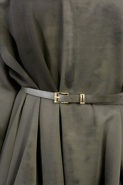 Belted Long Sleeve Mini Balloon Dress - She Wears Glory Beverly Hills