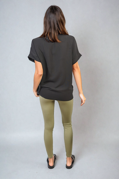 She Wears Glory™ V-Neck Twist Front Top