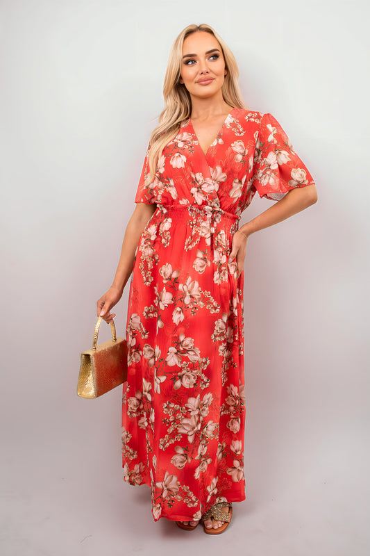 Floral Wrap Maxi Dress - She Wears Glory Beverly Hills