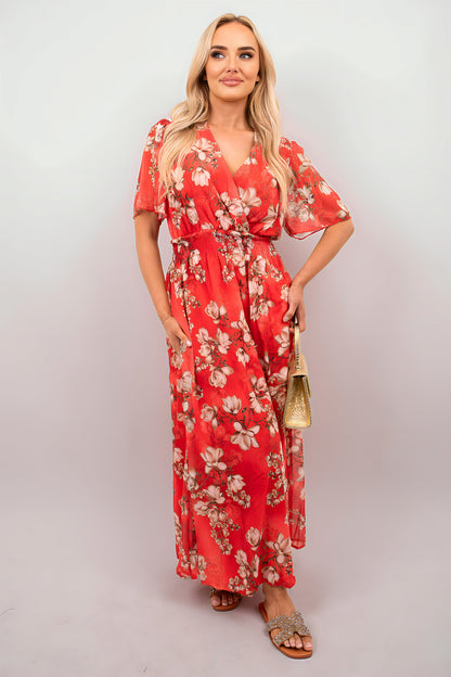 Floral Wrap Maxi Dress - She Wears Glory Beverly Hills