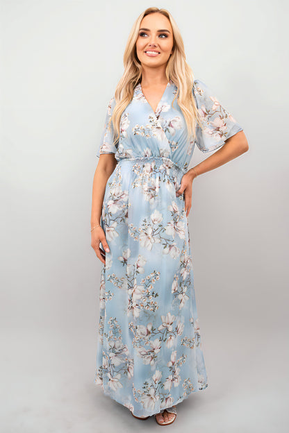 Floral Wrap Maxi Dress - She Wears Glory Beverly Hills