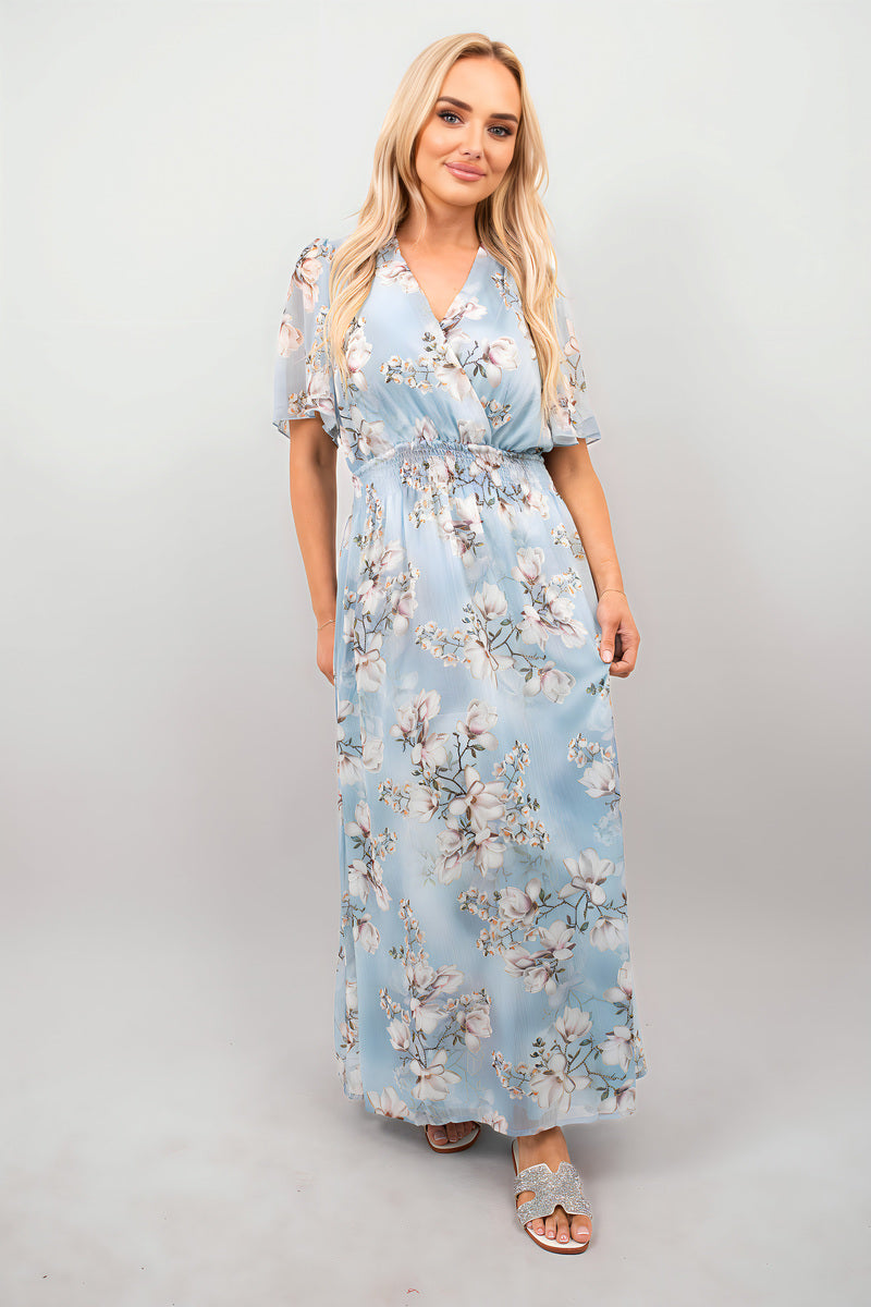 Floral Wrap Maxi Dress - She Wears Glory Beverly Hills