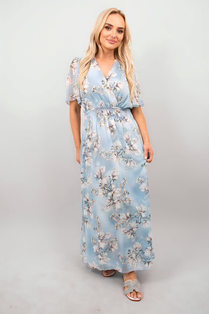 Floral Wrap Maxi Dress - She Wears Glory Beverly Hills