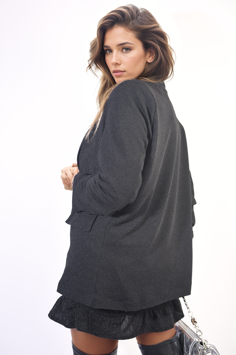 She Wears Glory™ Oversized Glitter Blazer Jacket