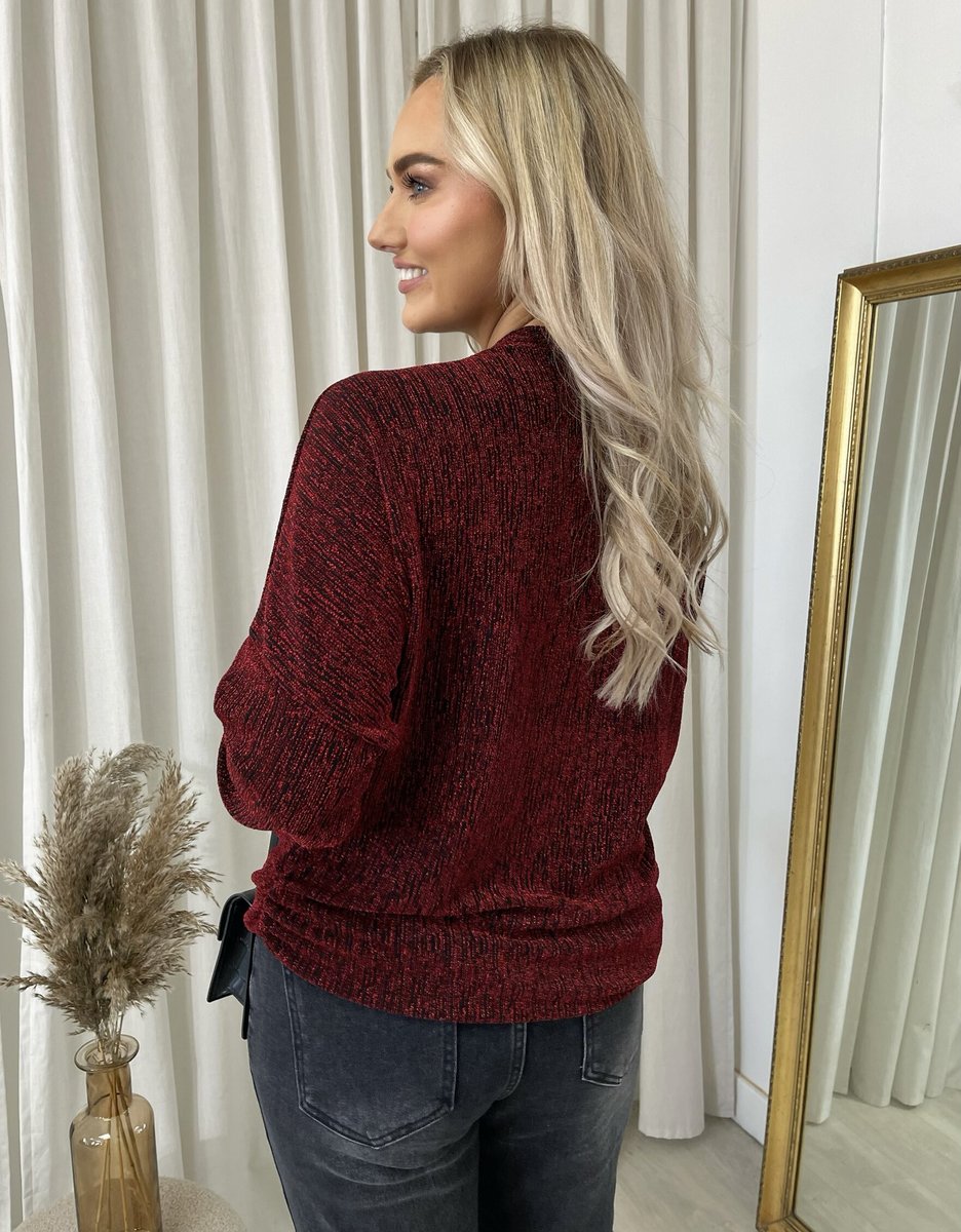 Front Zip Detail Glitz Top - She Wears Glory Beverly Hills