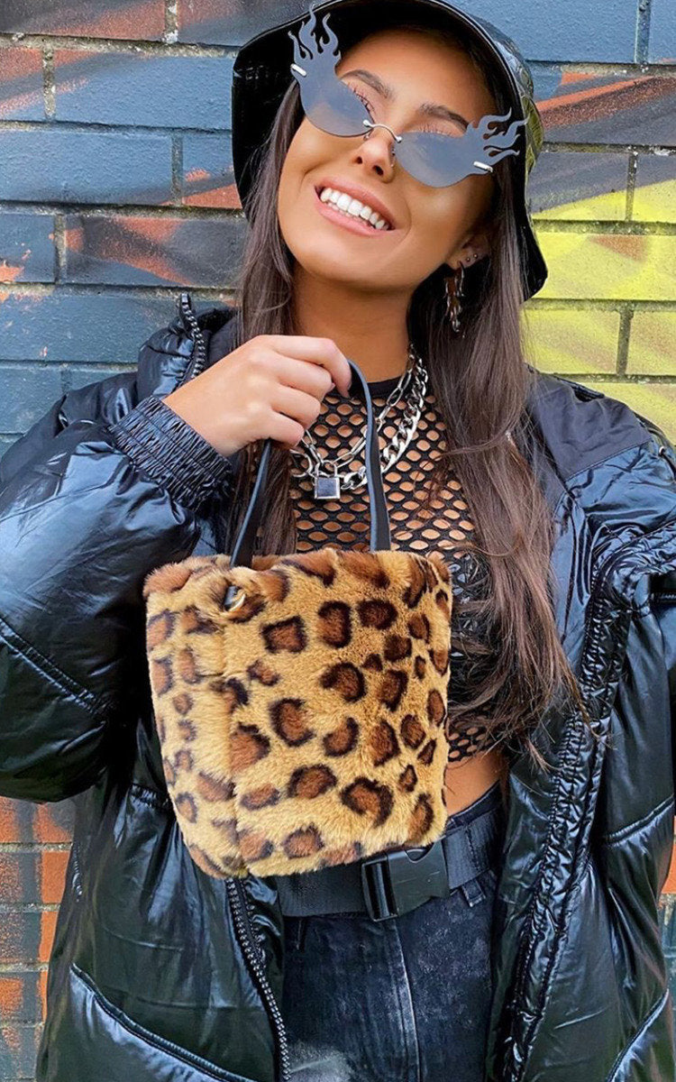 She Wears Glory™ Fluffy Pouch Bag