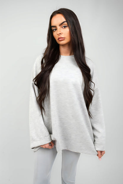 Oversized Long Sleeve Sweatshirt Top - She Wears Glory Beverly Hills