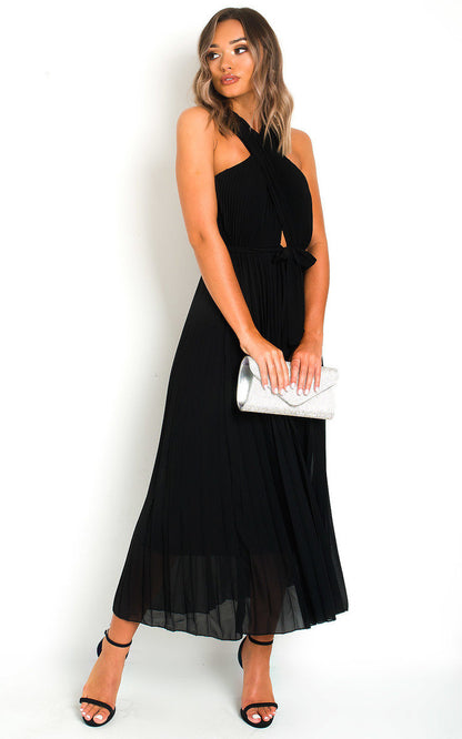 She Wears Glory™ Pleated Crossover Maxi Dress