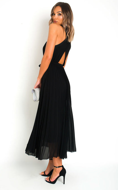She Wears Glory™ Pleated Crossover Maxi Dress