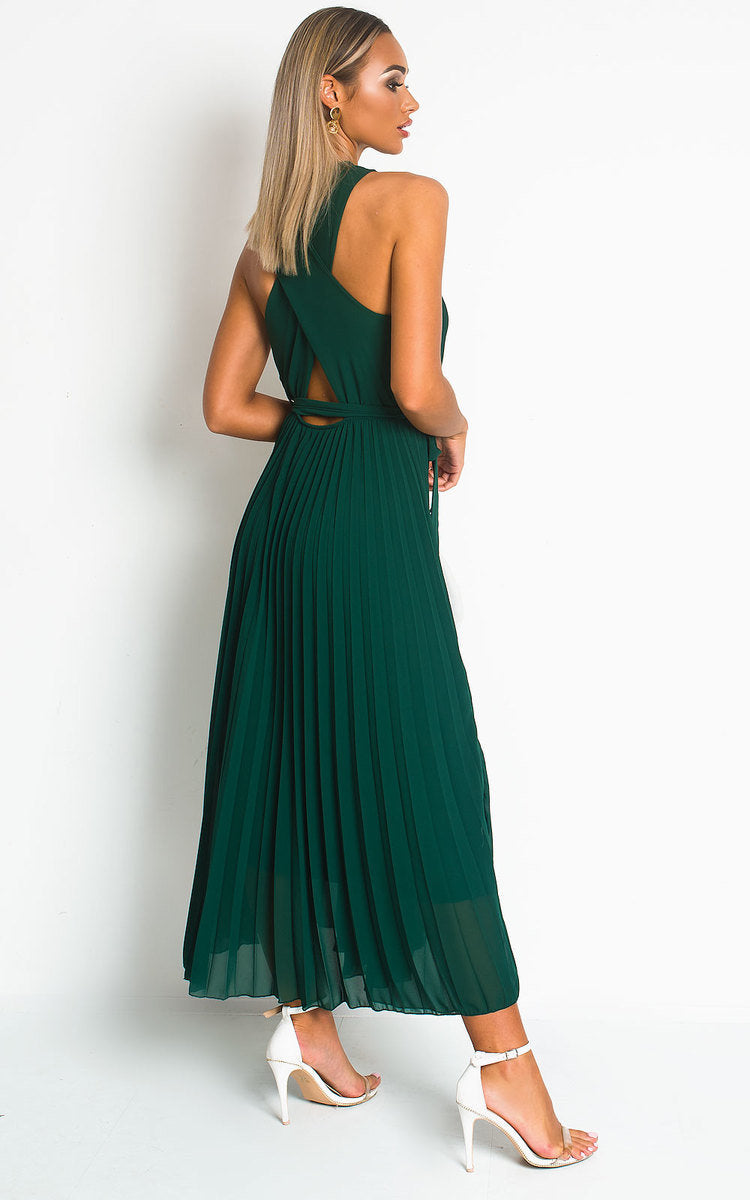 She Wears Glory™ Pleated Crossover Maxi Dress