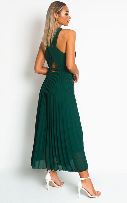 She Wears Glory™ Pleated Crossover Maxi Dress