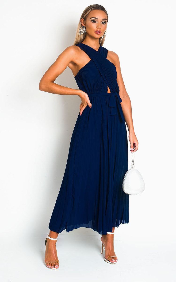 She Wears Glory™ Pleated Crossover Maxi Dress