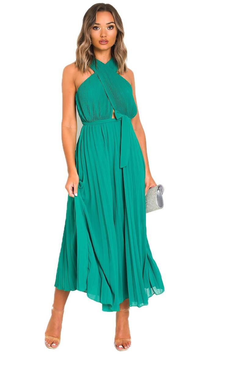 She Wears Glory™ Pleated Crossover Maxi Dress