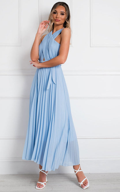 She Wears Glory™ Pleated Crossover Maxi Dress