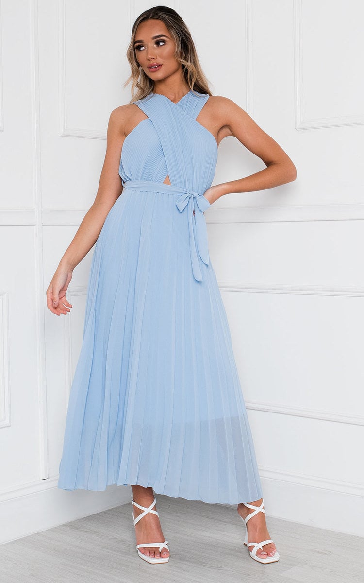 She Wears Glory™ Pleated Crossover Maxi Dress