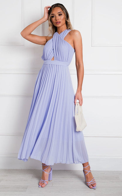 She Wears Glory™ Pleated Crossover Maxi Dress