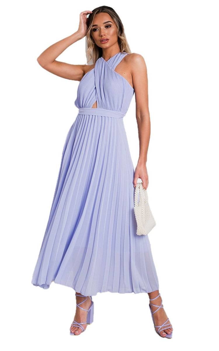 She Wears Glory™ Pleated Crossover Maxi Dress