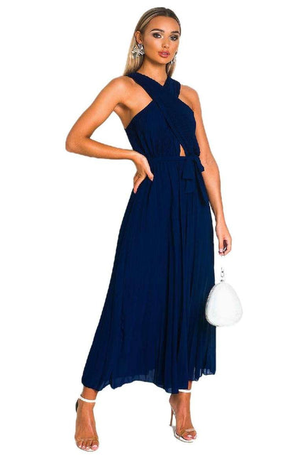 She Wears Glory™ Pleated Crossover Maxi Dress