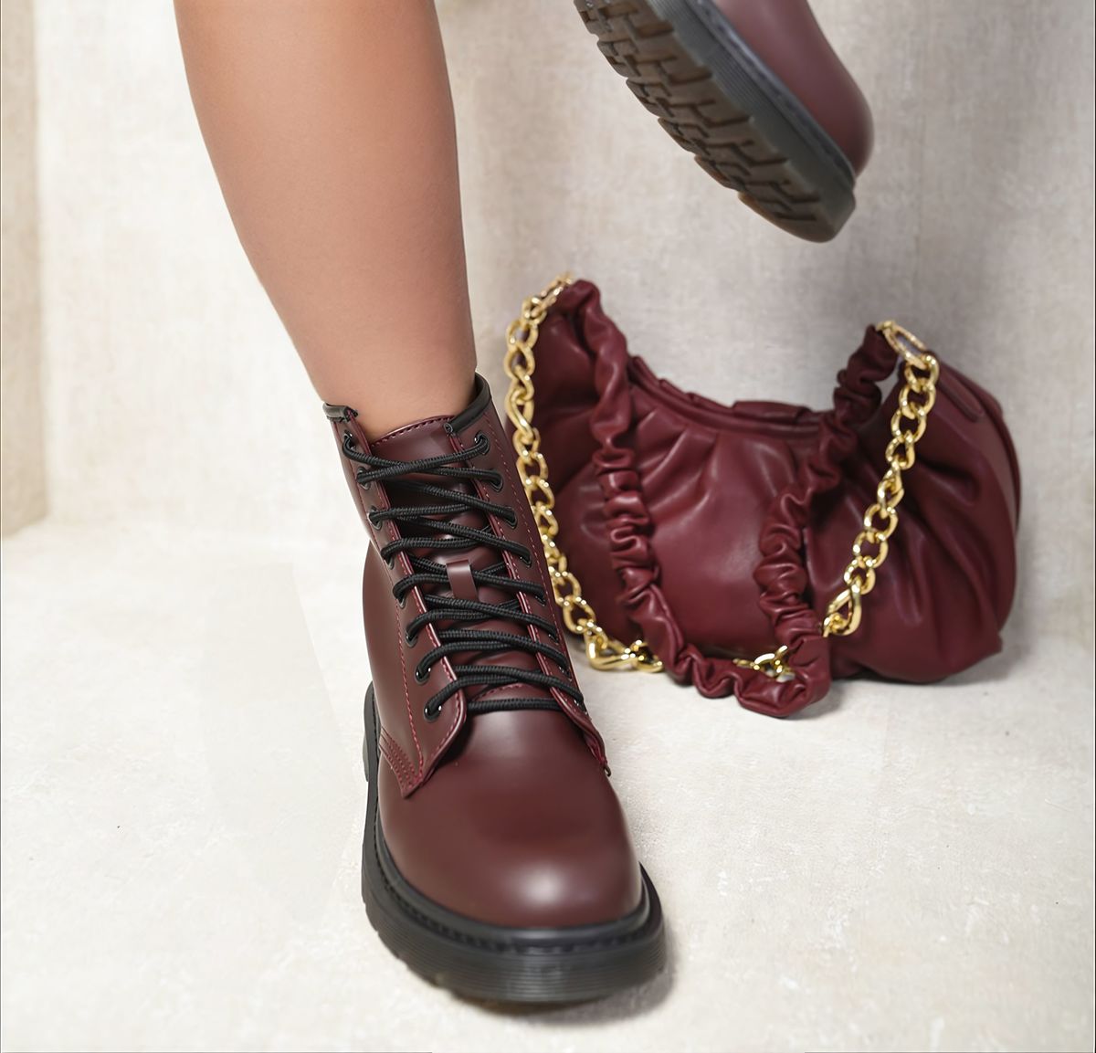 She Wears Glory™ Lace-Up Platform Ankle Boots
