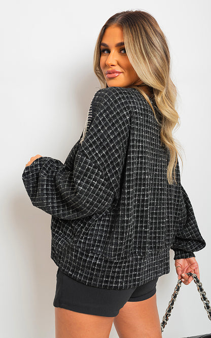 She Wears Glory™ Long Sleeve Knitted Jumper with Tassel Detail