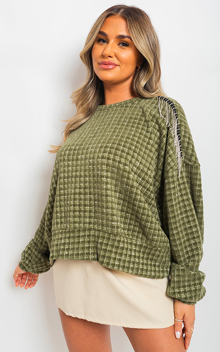 She Wears Glory™ Long Sleeve Knitted Jumper with Tassel Detail