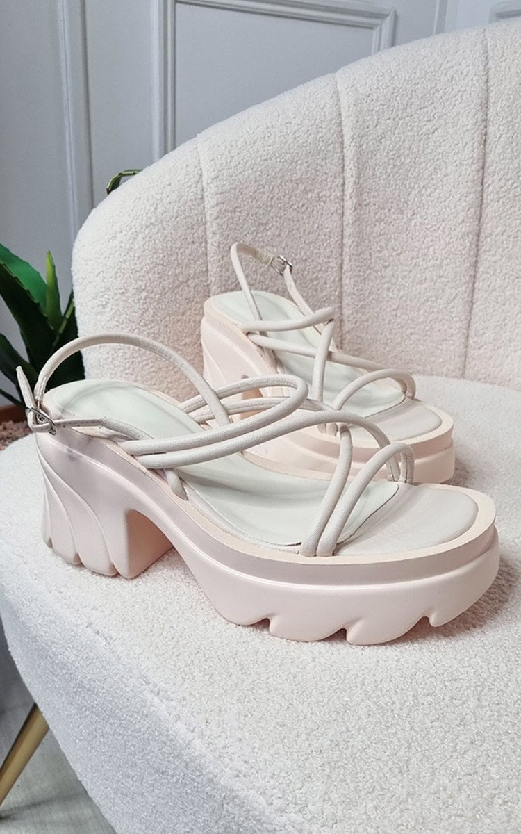 She Wears Glory™ Faux Leather Extreme Platform Sandals