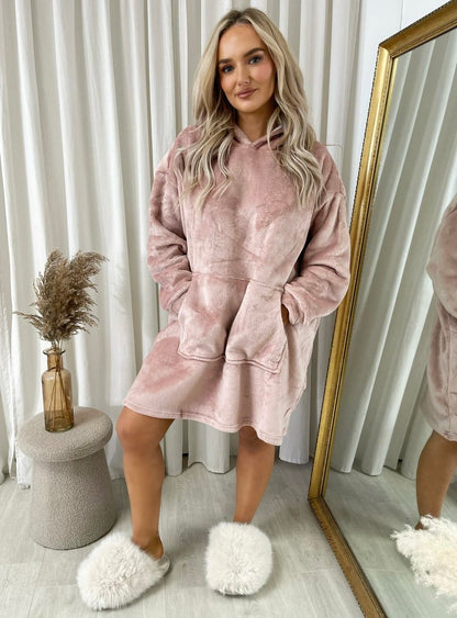Oversized Fluffy Winter Blanket Hoodie - She Wears Glory Beverly Hills