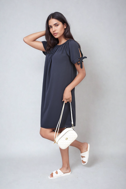 Knot Cuff Off Shoulder Mini Dress - She Wears Glory Beverly Hills