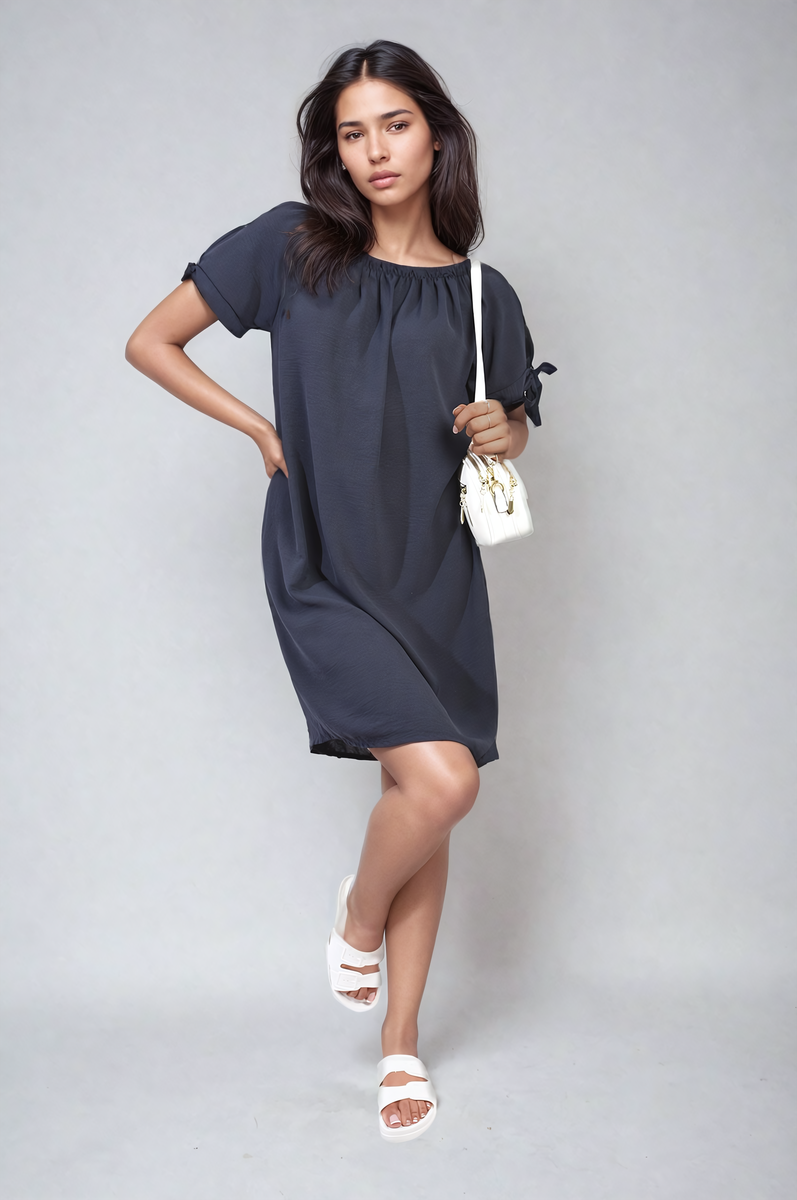 Knot Cuff Off Shoulder Mini Dress - She Wears Glory Beverly Hills