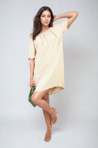 Knot Cuff Off Shoulder Mini Dress - She Wears Glory Beverly Hills
