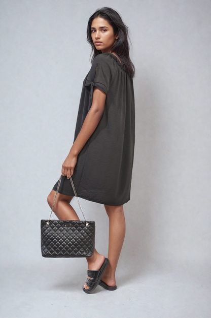 Knot Cuff Off Shoulder Mini Dress - She Wears Glory Beverly Hills