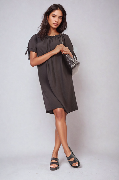 Knot Cuff Off Shoulder Mini Dress - She Wears Glory Beverly Hills