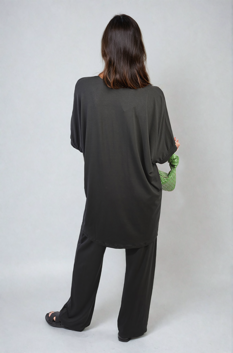 She Wears Glory™ Twist Front Plunge Neckline Top and Trouser Co-ord Set