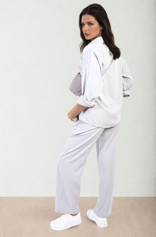 She Wears Glory™ V-neck Long Sleeve Top and Wide Leg Pants Co-ord Set