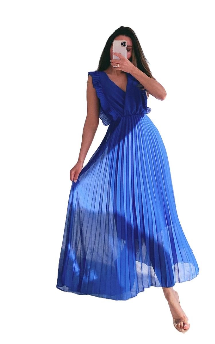 She Wears Glory™ Pleated Maxi Dress