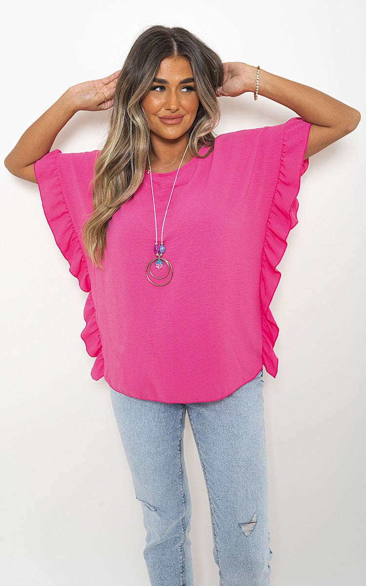 She Wears Glory™ Frill Sleeve Top