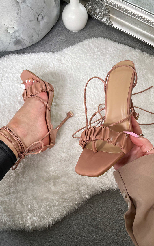 She Wears Glory™ Strappy Mule Heels