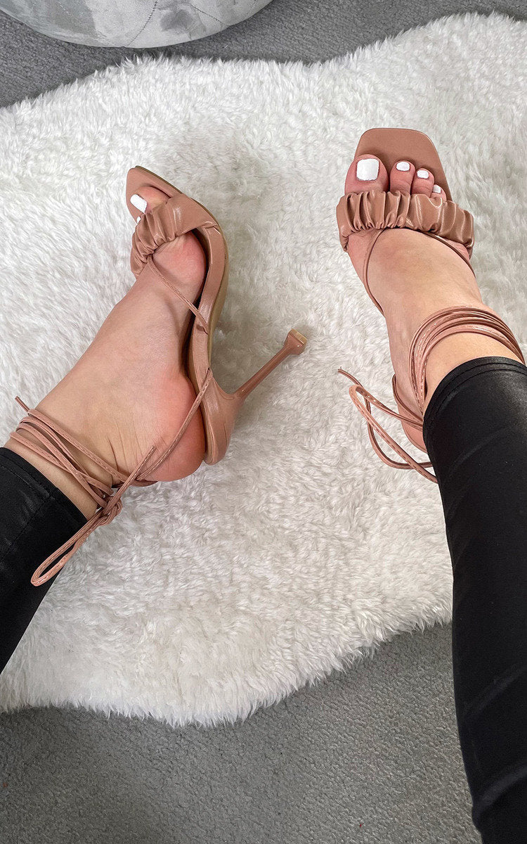She Wears Glory™ Strappy Mule Heels