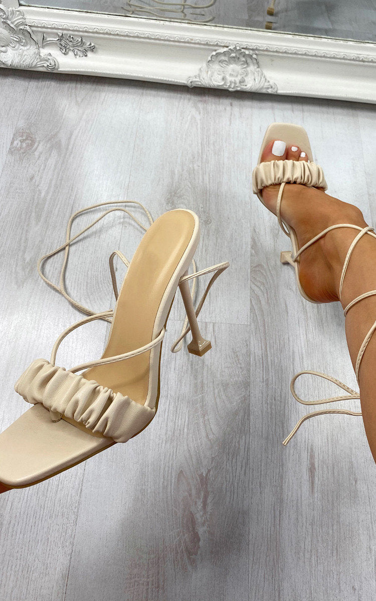 She Wears Glory™ Strappy Mule Heels